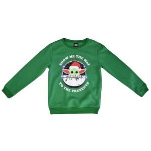 Green Star Wars Baby Yoda Grogu The Child Show Me The Way Presents Sweatshirt